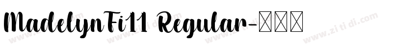 MadelynFi11 Regular字体转换